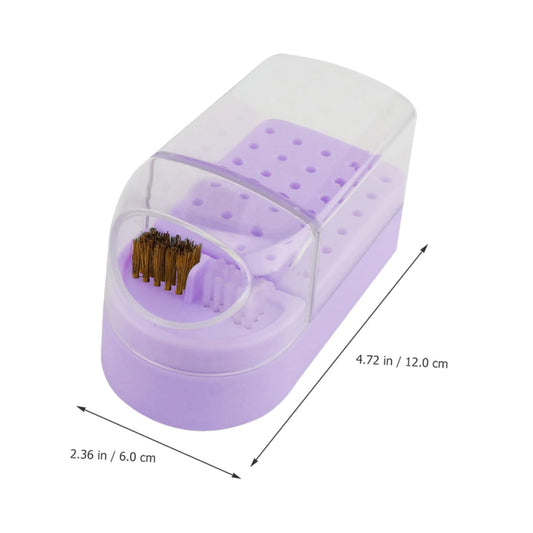 Hot Sell Nail Drill Bit Holder Display Organizer Case - Dustproof Carbide Bit Storage Container Box For Manicure Tools Nail Salon