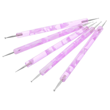 Professional Nail Dotting Tool, Nail Dotting Art Pen for Gel Nails Professional Multiple Sizes Nails Liner Brushes Multicolor Double-End Dot Pen for Women Home Manicure Arts Painting Design