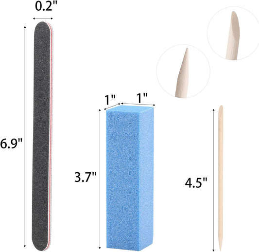 Best Price Nail Files Double Sided Nail Buffer, Nail Care Sticks, Cuticle Manicure and Pedicure Stick for Fingernail, Cleaning Cuticle Stick