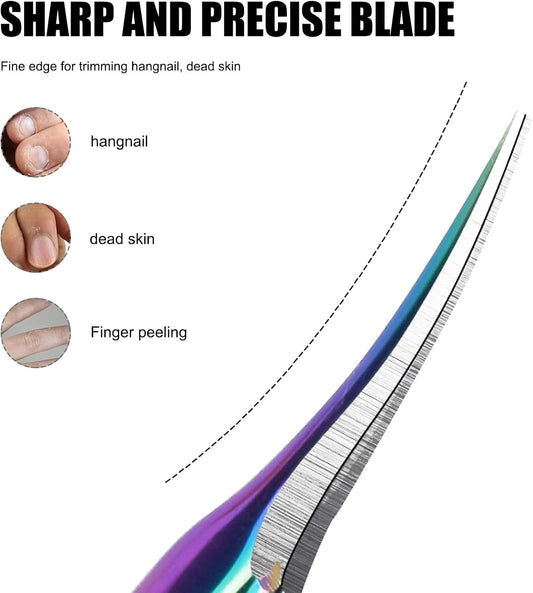 Factory Price  Cuticle Scissors Extra Fine Curved Blade, Super Slim Manicure Scissors for Cuticles Professional Small Scissors with Precise Pointed Tip Grooming Blades, Eyebrow, Eyelash, and Dry Skin