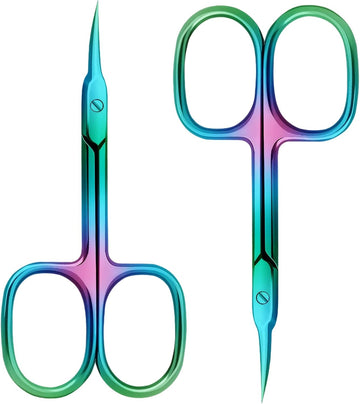 Factory Price  Cuticle Scissors Extra Fine Curved Blade, Super Slim Manicure Scissors for Cuticles Professional Small Scissors with Precise Pointed Tip Grooming Blades, Eyebrow, Eyelash, and Dry Skin