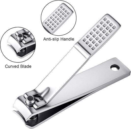 Professional Nail Clippers Flat Toenail Clippers Stainless Steel Toenail Clippers Manicure Pedicure Sturdy Trimmer Set for Men and Women