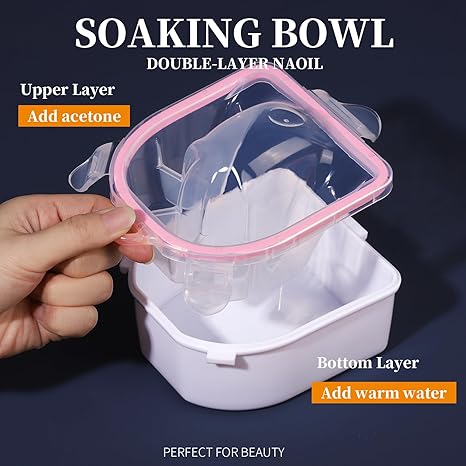 High Quality Nail Soaking Bowl, Soak Off Gel Polish Dip Powder Remover, Manicure Bowl for Hand, Cuticle Remover Tools, Nail Brush Cuticle Pusher,Cuticle Oil Cuticle Peeler,Nail File Buffer Milk and Honey