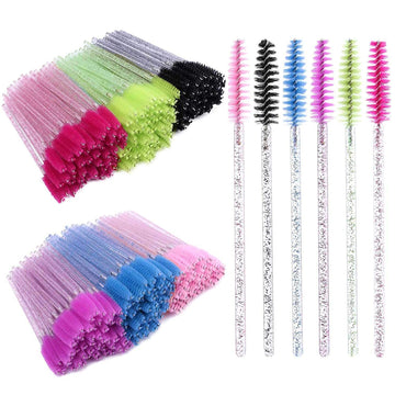 Disposable Eyelash Brushes with Spiral Design Multi-color Mascara Wands Portable Makeup Applicator Kit for Eyelash Extensions and Eyebrow Brush