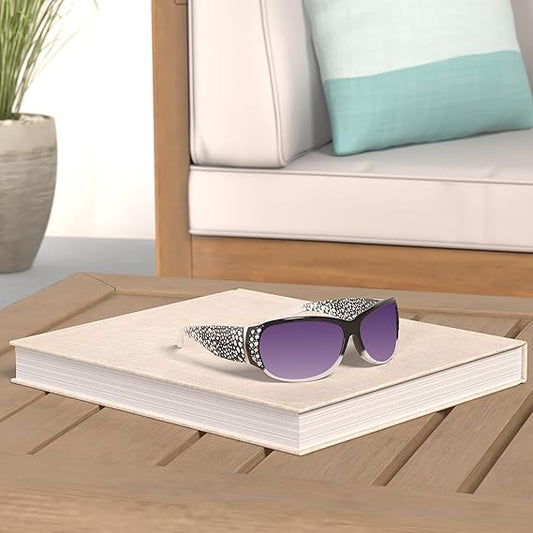 High quality Sunglasses Women Retro Wrap Around Glasses Crystal Oversized Bling Vintage Sunglasses Women Men for Driving Fishing Shopping