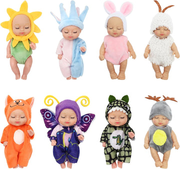 Best Price Baby Doll Toys with Animal Clothes,Cute Babies Gifts for Girls Kids Baby Shower Easter Basket Valentine