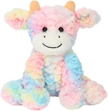 Wholesale Custom  Adorable Plush Cow Toy Colorful Floppy Dairy Cattle Soft Stuffed Animal Cute Birthday Gifts for Boys Girls Kids