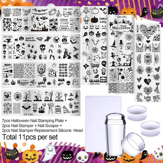 Wholesale Nail Supplier Patterns Plant Theme Nail Stamping Plate Leaves Bush Nail Art Stencils Stainless Steel Plates for Nail Design Print Manicure Salon