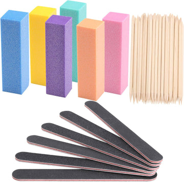 Best Price Nail Files Double Sided Nail Buffer, Nail Care Sticks, Cuticle Manicure and Pedicure Stick for Fingernail, Cleaning Cuticle Stick