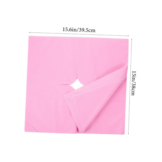 Hot Sale Disposable Face Massage Covers 200pcs Breathable Cradle Covers for Spa and Beauty Treatments Non-Woven Headrest Pads Massage Hole for Salons and Home Use