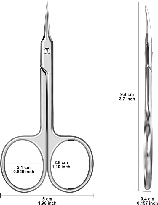 Wholesales Factory Price  Nail Scissors for Men and Women, Facial Hair Trimming Scissors with Straight & Rounded Safety Tips for Eyebrows, Nose Hair, Beard, Mustache, Eyelashes, and Ear Hair