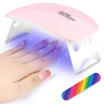 UV LED Nail Lamp: UV Light for Gel Nails, 6W Mini USB Portable Lamp Fast Drying Gel Polish Curing Light 60S Timer Dryer Manicure Salon Home DIY