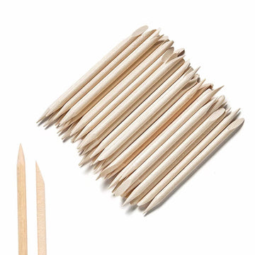 Factory Price Wooden Pusher for Nails Double Sided Multi-Use Wooden Cuticle Pusher Sticks Manicure Pedicure Tool Cuticle Sticks or Eyebrow Waxing Sticks for Facial Hair Removal