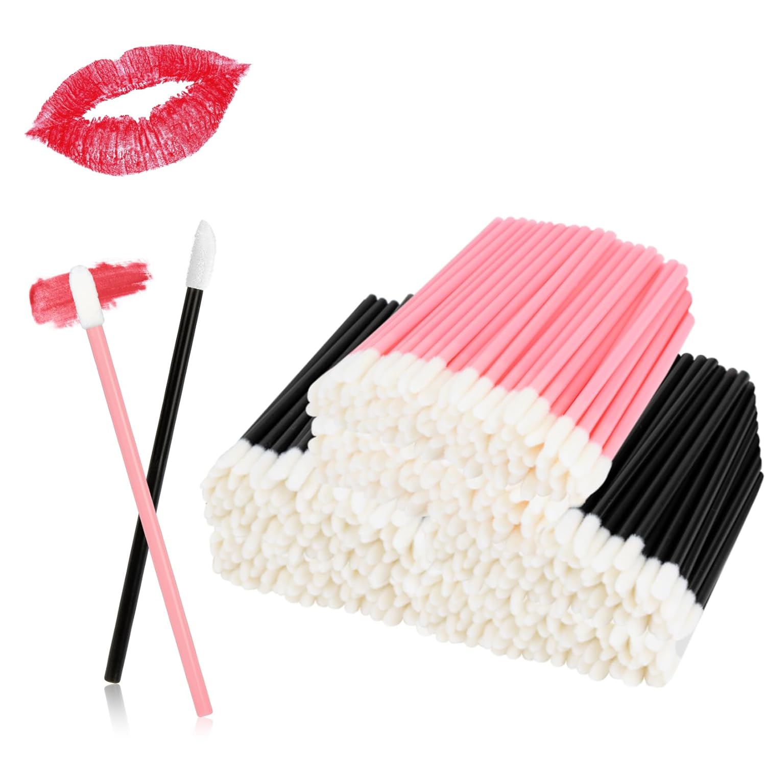 Disposable Lip wands Lip Applicators Disposable, Lipstick Testers Wands Lint Free Applicators for Makeup Lip Brushes Wands Makeup Beauty Tool