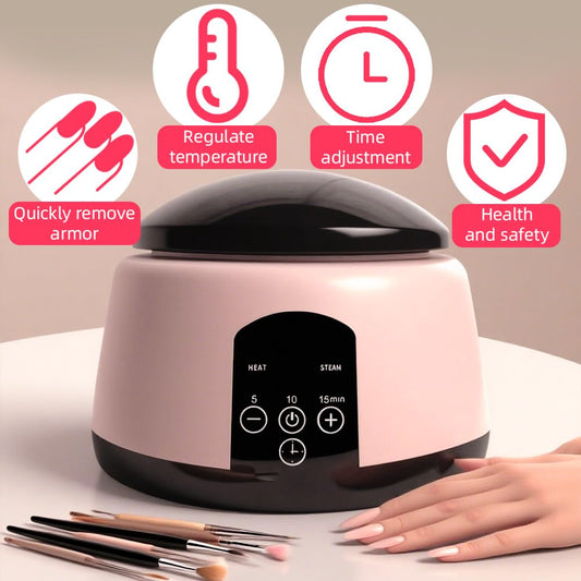 Electric Nail Remover Tool - Fast Soak Off Acrylic Nail Remover & Steamer, One-Handed Gel Polish Soaking Off Device for Home and Salon Use