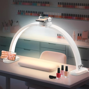 Wholesale Half Moon Nail Lamp for Desk,  Light Adjustment Lash Lamp,  40W Led Lash Light for Nails, Eyelash Extensions,  Makeup, Tattoo, Spa, Desk Lamp for Nail Tech