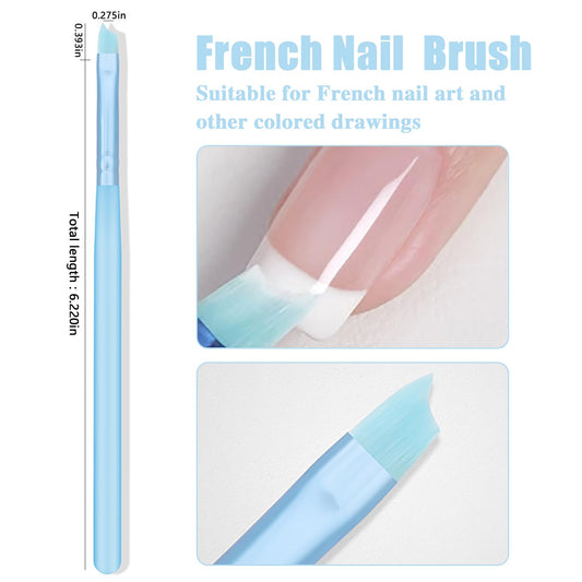 Good Price Gel Polish Nail Brush with Liner, Flat, Angled & Dotting Tips – Acrylic Nail Art Design Tools for DIY Manicure, Nail Extension, Salon Use – Pastel Colors with Gift Box