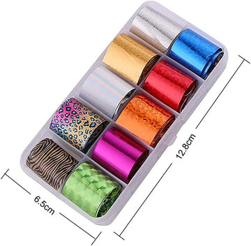 Nail Foil Transfer Stickers for Fall Nail Art - Thanksgiving Day Charms, Flowers, Lavender, Autumn Design Supplies - Tattoos, Slider, Starry Sky Paper for Manicure Decorations