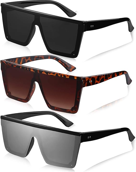 Wholesale  Oversized Flat Top Sunglasses Vintage Square Sunglasses Unisex Square Shade Glasses for Men Women  for Driving Fishing