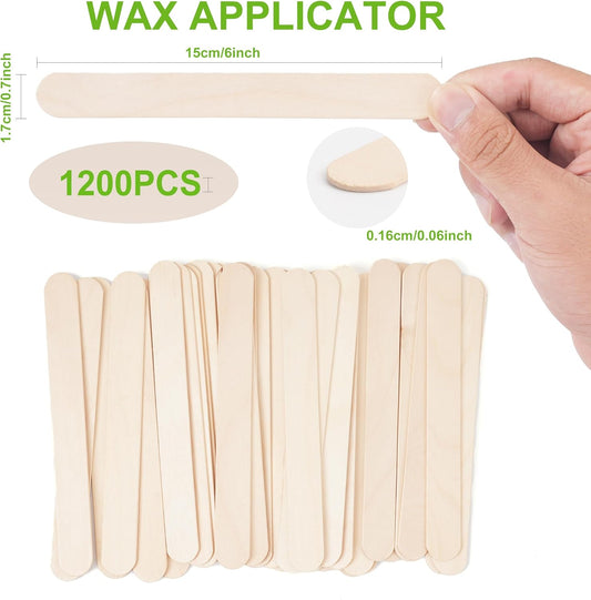 Wholesale Factory Wooden Wax Sticks for Body Legs Face Small Medium Large Sizes Eyebrow Waxing Applicator Spatulas for Hair Removal or Wood Popsicle Craft Sticks