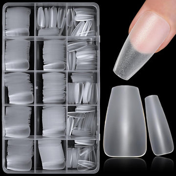 Wholesale Customized Nail Tips Clear Press on Nails, Square Gel Nail Tips Full Cover Soft Gel Nails Tip Long Artificial Fingernails False Nails for Nail Extension