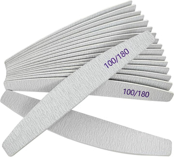 Nail File Professional Nail Files Reusable Double Sided Emery Board(100/180 Grit) Nail Styling Tools for Home and Salon Use Christmas Gifts for Women