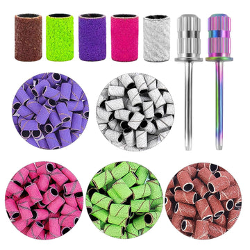 Wholesale Fast Delivery Sanding Bands for Nail Drill, 100Pcs Fine Grit Nail Sanding Bands for Nail Drill with 3/32” Nail Sanding Bit for Natural Nail, Sanding Band for Nail Drill Set for Manicure & Pedicure