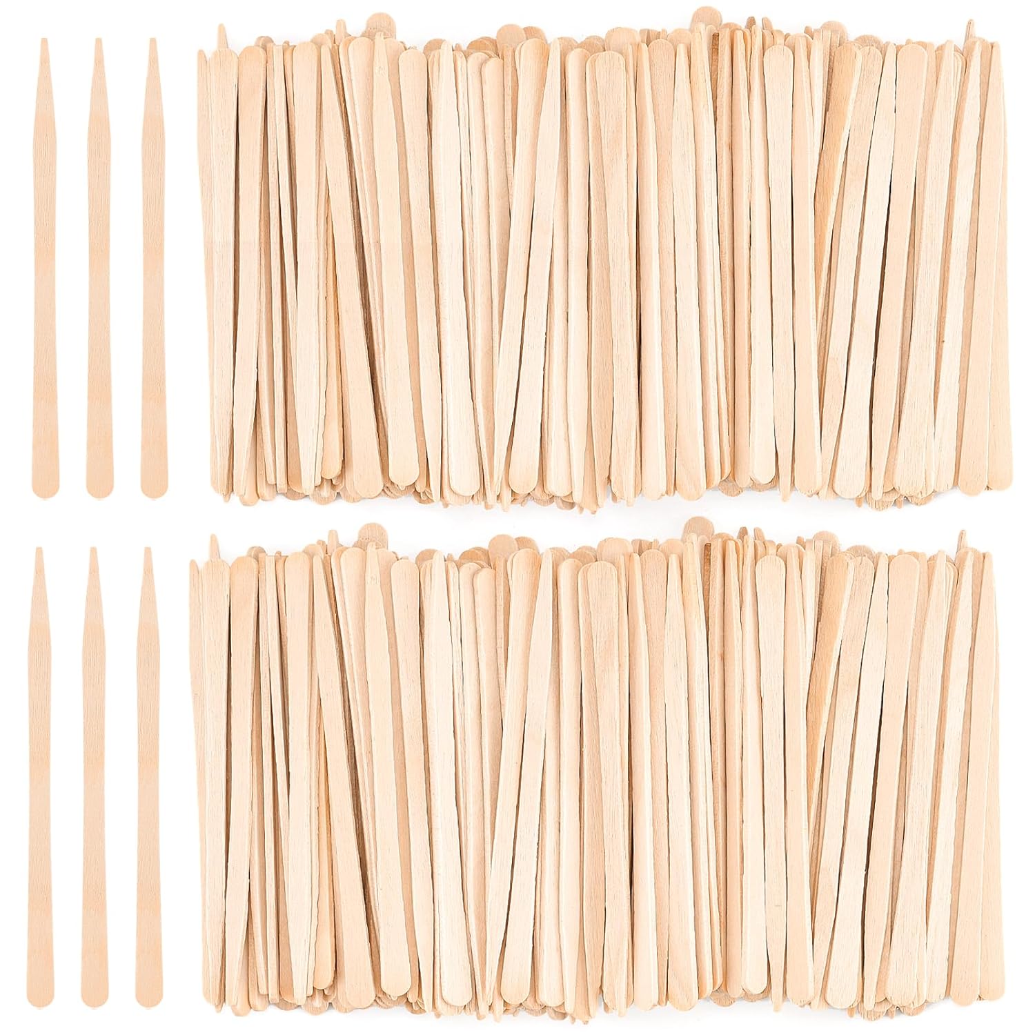 Professional Spa Wooden Wax Sticks - Eyebrow, Lip, Nose Small Waxing Applicator Sticks for Hair Removal and Smooth Skin - Spa and Home Usage