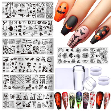 Wholesale Nail Supplier Patterns Plant Theme Nail Stamping Plate Leaves Bush Nail Art Stencils Stainless Steel Plates for Nail Design Print Manicure Salon
