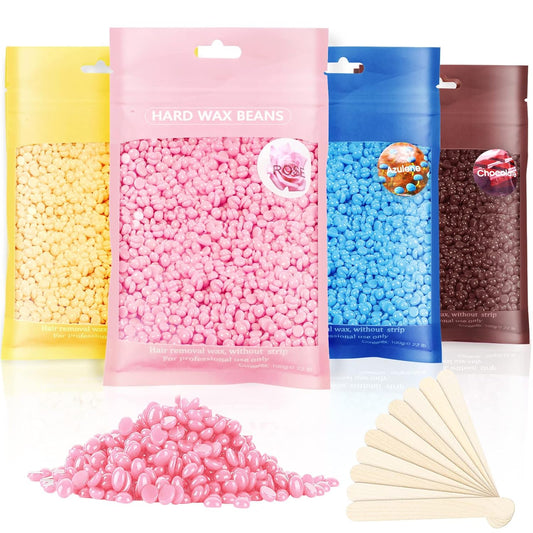 China Supplier Hard Wax Beads for Hair Removal,Hair Removal Wax Beads for Face and body,At Home Waxing Bead with Sticks,Waxing Kit for All Skin Types