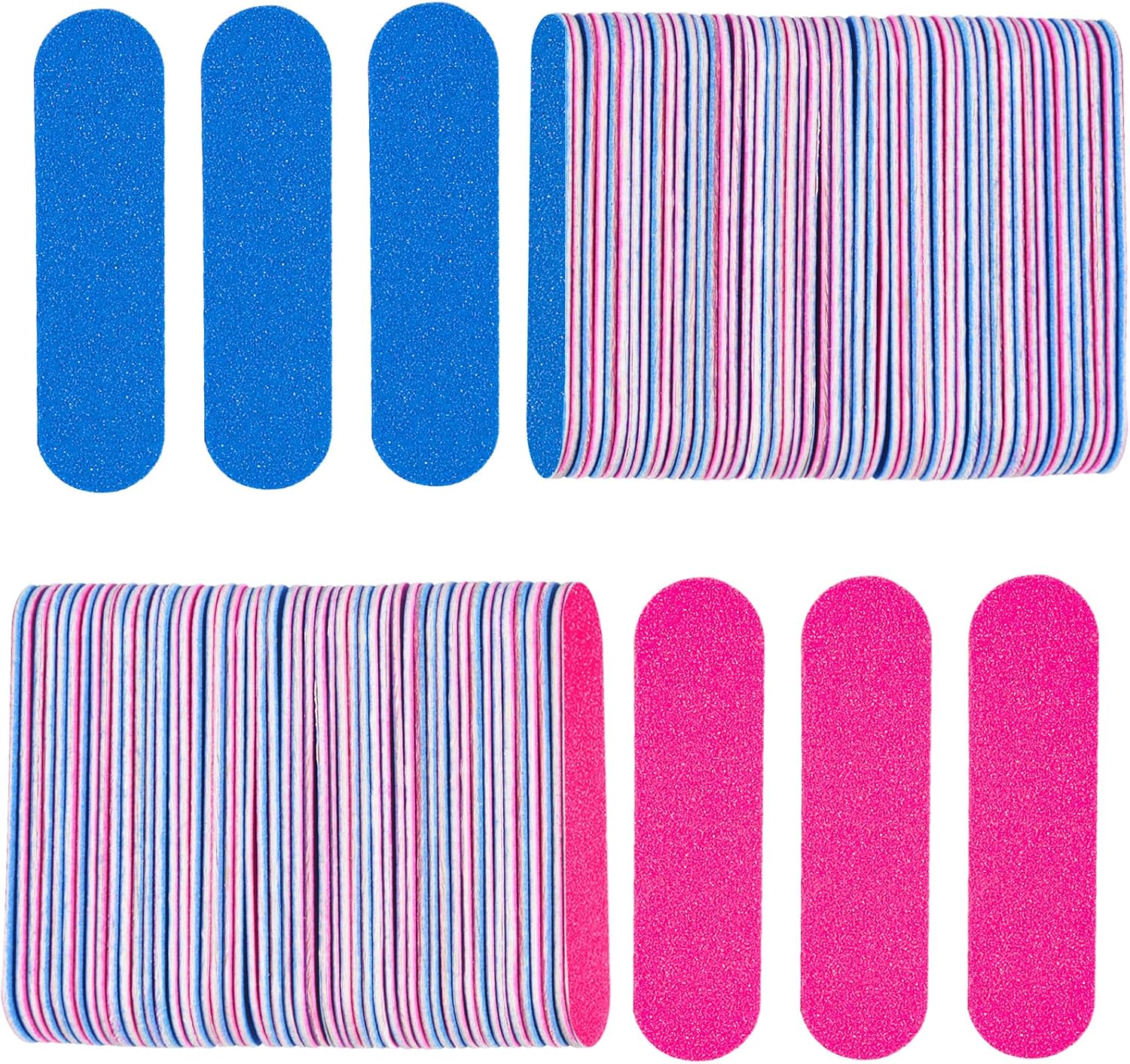 Mini  Nail Files for Nature Nails Small Disposable Double Sided Colorful Nail File Bulk for Home Salon