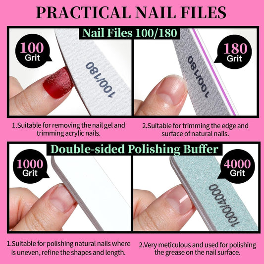 wholesale Nail Files 100/180, Nail Buffer Block, Cuticle Nippers, Cuticle Trimmer, Cuticle Pusher, Nail Tools, Nail Kit, Pedicure & Manicure Tools, Nail Prep Kit, Manicure Kit for Women