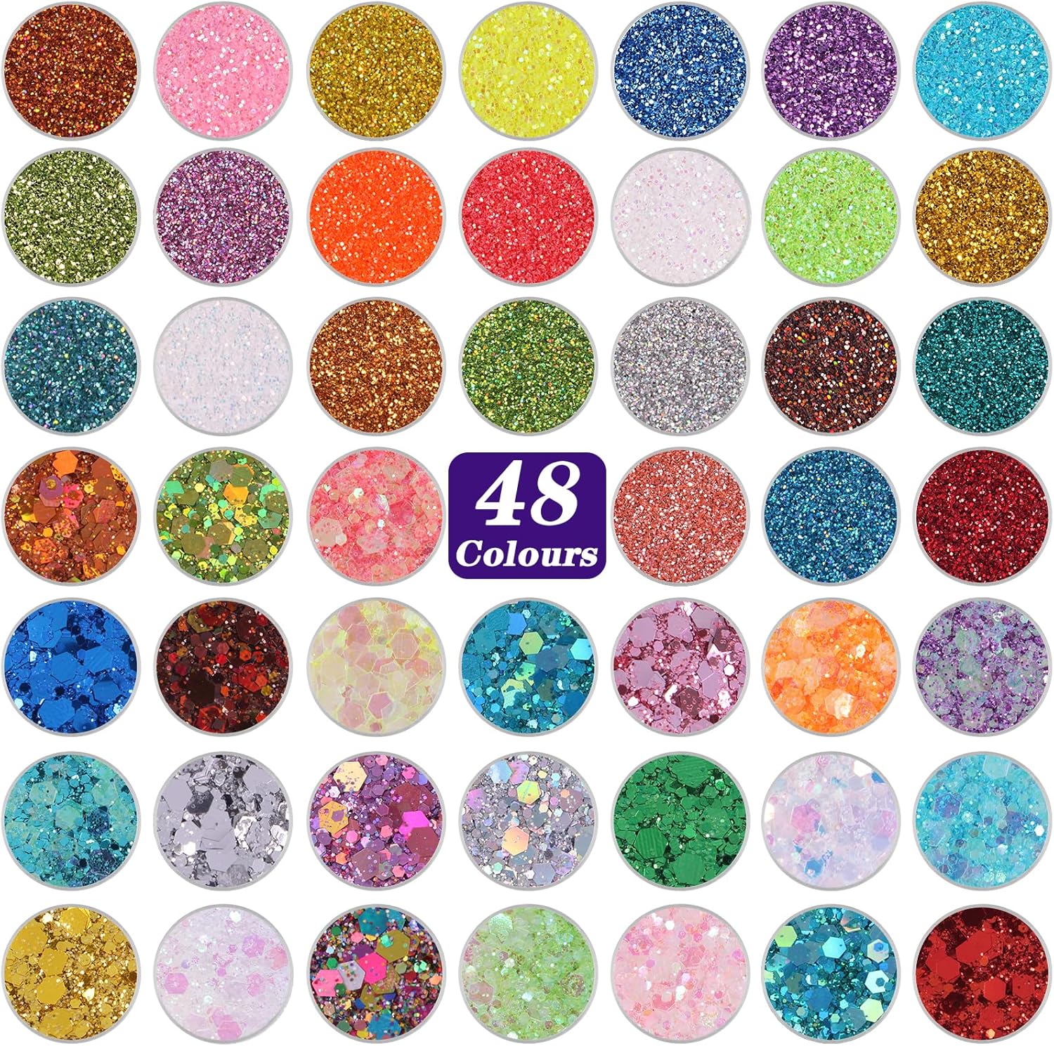 Multi Shapes Colorful Nail Glitter,  Acrylic Nails Art Glitter Powder Sequin, Retro Copper Iridescent Flake Paillette Sparkle Tip 120g for Gel Polish, Face, Eyes, Body, Hair, Jewelry, Resin -Golden Age