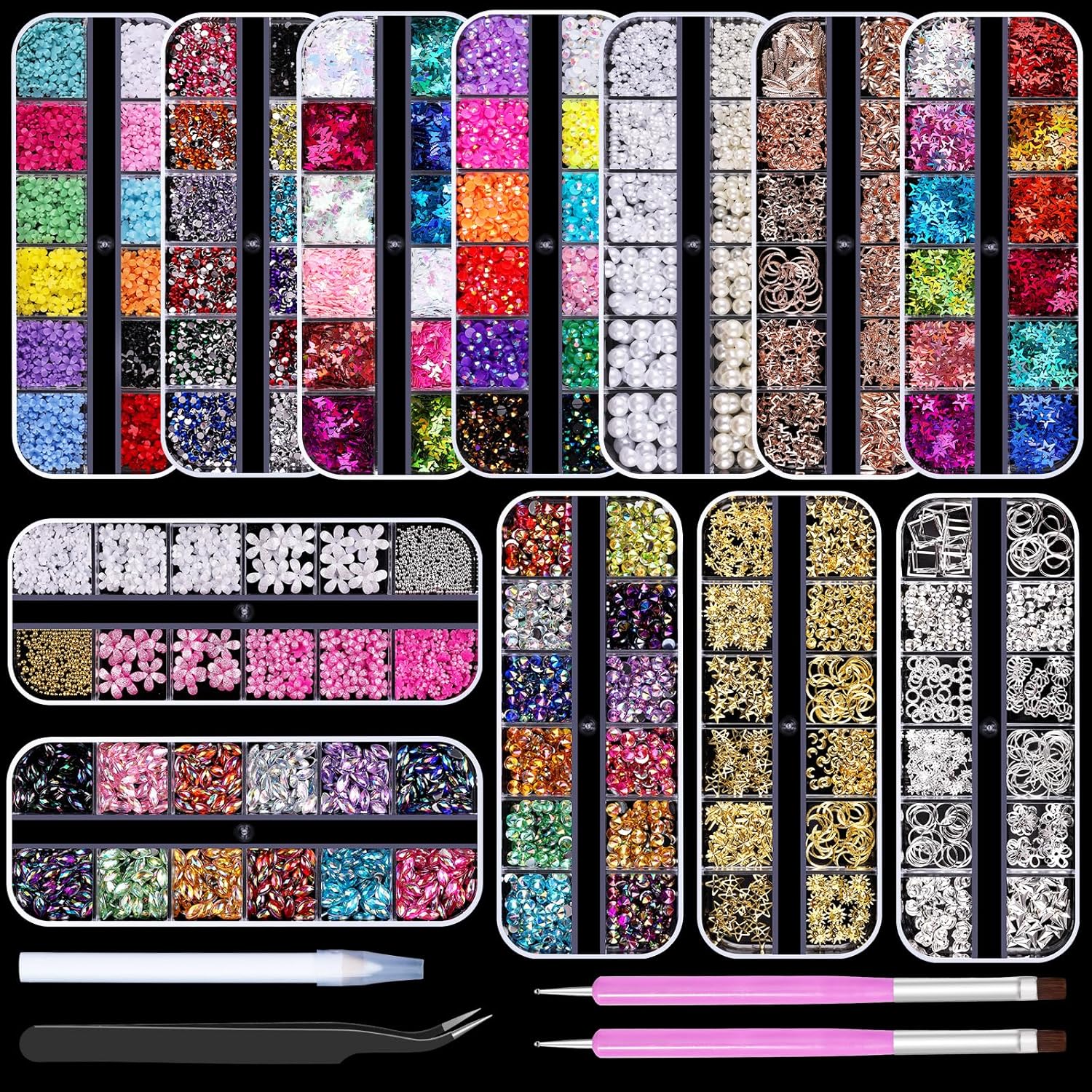 Hot Sale Nail Art Kit, 15 PCS Nail Brushes For Nail Art, Nail Art Tools for Home Salon Gift Set